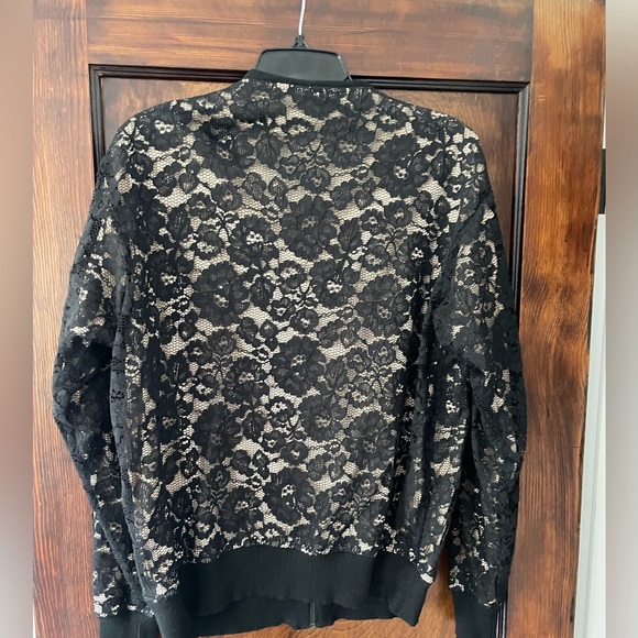 Express Black Lace Track Jacket - Picture 2 of 4